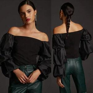 Anthropologie Sunday in Brooklyn Tiered Off-The-Shoulder Top Size Small NWOT $98